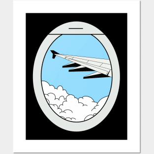 Window airplane Posters and Art